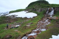 Waterfall and Hot spring | Mutnovski Volcano