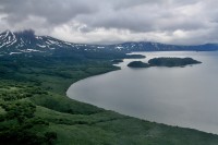 Kurile lake | View from helicopter