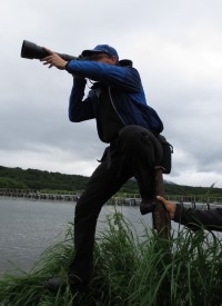 Observing | My friends Martin taking picture bear, Kurile lake