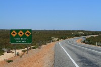 Sign on the road