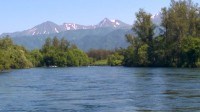 Volcanos from the river | Bystraya River